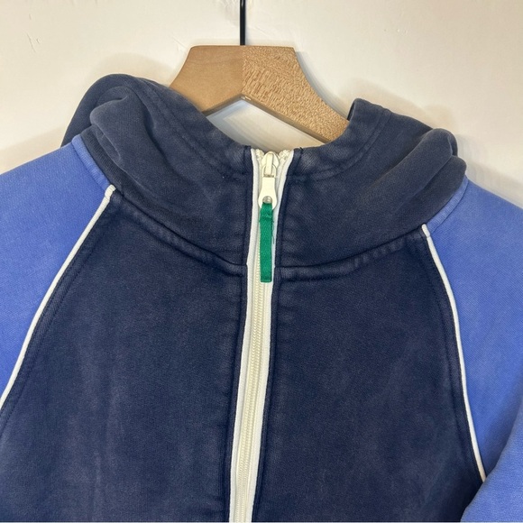 Offline by Aerie Half Zip Hoodie, Size XS, Retro Blue and White Sweatshirt - Picture 2 of 9